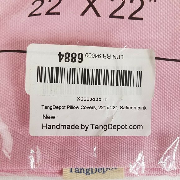 Pillow Cover Pink 22x22 In Square New Solid - Picture 9 of 9